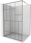 Du&scaron;isein Mexen Kioto Walk-In, 120 cm x 200 cm, must/roosa kuld