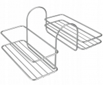 2-poolne vannitoa riiul Metaltex Reflex, 25 cm x 18 cm x 30 cm, h&otilde;be v.
