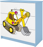 Laste kummut Kocot Kids Babydreams Digger, sinine v./valge v., 80 cm x 41 cm x 80.5 cm
