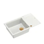 K&ouml;&ouml;givalamu Quadron Evan 136 XL, graniit, 86 cm x 50 cm x 21 cm, valge v./vask v.