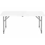 Matkalaud Catering, valge, 122 cm x 61 cm x 53 - 75 cm