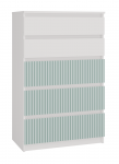 Kummut Malwa M5 Arteso, valge v./m&uuml;nt (mint) v., 109.5 cm x 40 cm x 70 cm