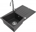 K&ouml;&ouml;givalamu koos kraaniga Mexen Cesar, graniit, 77.5 cm x 47 cm x 18 cm, h&otilde;be/must/kroom