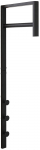 Seinale kinnitatav riidepuu House Nordic Trento 4494090, 82 cm, must v.