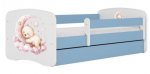 Lastevoodi Kocot Kids Dream, sinine v./valge v., 80 x 180 cm, voodipesu kastiga, ilma madratsita