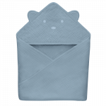 Laste r&auml;tik Lionelo Muslin Hooded, sinine, 80 cm