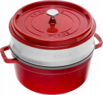 Emailitud malmpott Staub La Cocotte, 24 cm, 3.8 l, punane v.