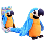 Interaktiivne m&auml;nguasi papagoi Cute Animals ZA3887, 17 cm, sinine v./oranž v.