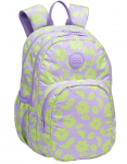 Kooli seljakott CoolPack Rider Flores, roheline v./violetne v., 31 cm x 19 cm x 43 cm