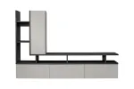 Seinakapp ASM Tytan, grafiit v./kreemjasvalge, 210 cm x 35 cm x 140 cm
