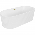 Vann seinaga, teisaldatav Mexen Paola, 150 cm x 75 cm x 58 cm, ovaalne, kuldne matt/valge matt