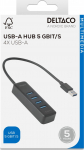 USB jaotur Deltaco UH-734 / 1902425