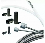Edastuskaabel, komplekt Capgo Shimano/Sram Road & MTB, roostevaba teras, valge
