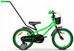 Lisaratastega laste jalgratas, laste Tabou Rocket ST, roheline v./hall v., 14"