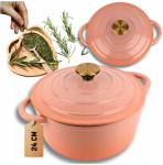 Emailitud malmpott Atusa Hage Pinkocello, 24 cm, 4 l, roosa v.