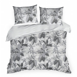Voodipesukomplekt Cassie PTB-50, valge v./hall v., 70 x 80 cm, 160 x 200 cm, 3 os.