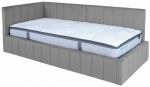 Voodi &uuml;hekohaline Home4you Jasper Harmony Duo, 90 x 200 cm, hall v., madratsiga, p&otilde;hjalippidega