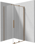 Du&scaron;ikabiin Deante Prizma KPNCP12S08, ristk&uuml;lik, aluseta, 120 cm x 80 cm x 195 cm, pronksiv&auml;rvi v./karastatud