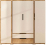 Riidekapp Kalune Design Flora, valge v., 45 cm x 184 cm x 183 cm
