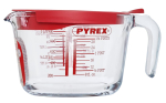 M&otilde;&otilde;tmisn&otilde;u Pyrex Classic, 1 l, l&auml;bipaistev v./punane v.