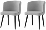 Toolide komplekt Kalune Design Soft 4101 V2 974NMB1910, matt, must v./hall v., 57 cm x 57 cm x 81 cm, 2 tk