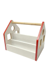 Laste raamaturiiul Kalune Design Caddy, valge v./punane v., 50 cm x 32 cm x 40 cm