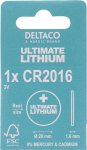 Liitiumpatarei Deltaco Ultimate, CR2016, 3 V