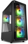 Arvuti korpus Sharkoon TK4 RGB, must v.