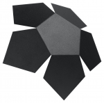 Valgusti seinale Sollux Penta Flower 10516311, G9, 2 x 40 W, must v. / must v.