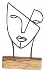 Dekoratiivsuveniir Mioli Decor Mask, must/puidu, 17 cm x 3.5 cm x 30 cm