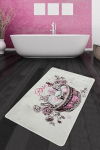 Vannitoa p&otilde;randamatt Foutastic Rose Basket 359CHL5140, valge/roosa, 120 cm x 70 cm