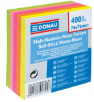 Kleepuvad m&auml;rkmelehed Donau Neon 11D7574, 7.6 cm x 7.6 cm, 400 tk, kollane