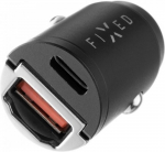 Auto laadija Fixed, USB/USB-C, must, 30 W