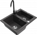 K&ouml;&ouml;givalamu Mexen Carlos 6518581500-76+670200-70, graniit, 58 cm x 47 cm x 17.7 cm, black granite+black