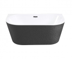 Vann, teisaldatav Besco Vica Glam, 150 cm x 80 cm x 58 cm, ovaalne, grafiit