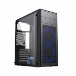 Arvuti korpus Gembird Fornax M100B, l&auml;bipaistev v./must v.