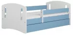 Lastevoodi Kocot Kids Classic 2, sinine v./valge v., 80 x 160 cm, ilma voodipesukastita, madratsiga