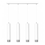 Valgusti rippuv Emibig Kibo 4, GU10, 4 x 8 W, valge v./kroom v.