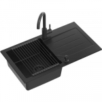 K&ouml;&ouml;givalamu Quadron Johnny 111, graniit, 77 cm x 44 cm x 18.5 cm, must v.