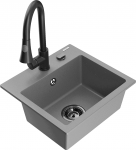 K&ouml;&ouml;givalamu koos kraaniga Mexen Milo Elia, graniit, 43.5 cm x 41 cm x 17.1 cm, must/hall