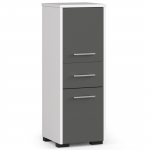 Eraldi seisev vannitoakapp Akord Furniture Factory Fin, valge v./hall v., 30 cm x 30 cm x 85 cm