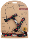 Kassi rakmed koos rihmaga Amiplay BeHappy, 150 cm x 15 mm, must/punane/roheline