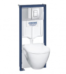 Seinapealse WC-poti komplekt integreeritud krohvialune Grohe Serel, 13.5 - 14.5 cm x 50 cm