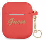 K&otilde;rvaklappide &uuml;mbris Guess GUA2LSCHSR Apple Airpods/Airpods 2, punane