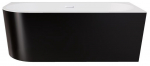 Vann, teisaldatav Besco Zoya Black&Whit, 170 cm x 80 cm x 59 cm, parempoolne, valge/must
