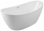 Vann, teisaldatav Besco Ayla, 170 cm x 80 cm x 68 cm, ovaalne, valge/kroom