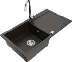 K&ouml;&ouml;givalamu koos kraaniga Mexen Leo, graniit, 50 cm x 90 cm x 19 cm, kuldne/must/kroom