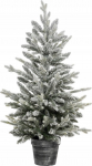Kunstj&otilde;ulupuu kaetud lumega F&eacute;&eacute;ric Lights and Christmas, 100 cm, koos alusega