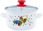Pott Emalia Olkusz Blueberry, 18 cm, 2.9 l, valge v.