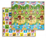 M&auml;ngumatt Milly Mally Play Colourful Animals, 197 cm x 177 cm, beež v. roheline v.